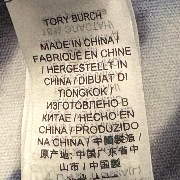 Tory Burch Sport Tissue-Seamless Long Sleeve‎ Shibori Navy Black Tie-Dye Top L - Picture 7 of 10